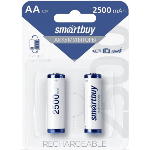 Батарея аккумуляторная AA Smartbuy SBBR-2A02BL2500