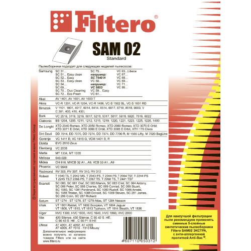 Filtero SAM 02 (5) Standard