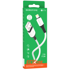 Кабель Type-C на iPhone 8pin (lightning) Borofone BX79, силикон, черный
