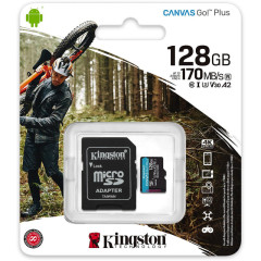 Карта памяти Kingston micro SDXC 128Gb Class10 UHS-I U3 Canvas Go Plus