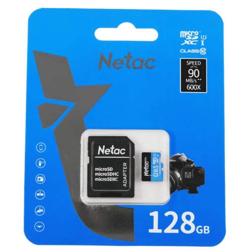 Карта памяти micro SDHC 128Gb Class 10 UHS-I U1 P500 Netac