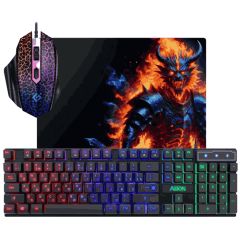 Набор клавиатура+мышь провд. (USB) Defender Alion GS-987 (чёрный) (игровой)