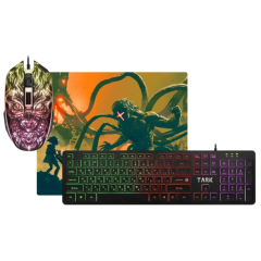 Набор клавиатура+мышь провд. (USB) Defender (+Коврик) Tark C-779 RU RGB-подсветка (чёрный) (игровой)