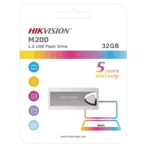 Накопитель Flash Drive USB 2.0 32 Gb HikVision HS-USB-M200 (серебро) (металл)