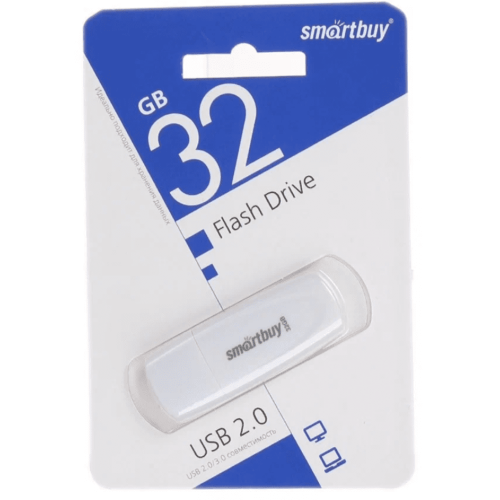 Накопитель Flash Drive USB 2.0 32 Gb Smart Buy Scout White