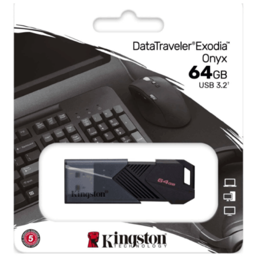 Накопитель Flash Drive USB 3.2 64 Gb Kingston Traveler Exodia Onyx DTXON
