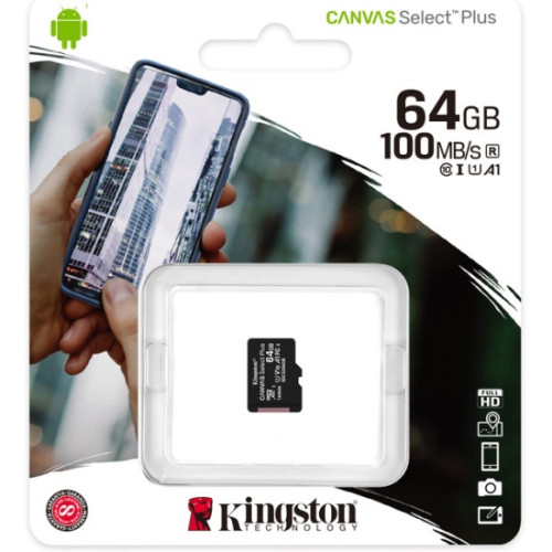 Накопитель Kingston microSDXC 64GB Kingston SDCS2/64GBSP Canvas Select Plus