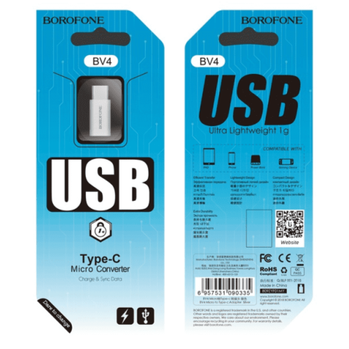 Переходник Type C-micro USB Borofone BV4