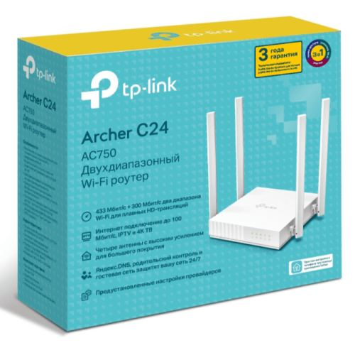 Роутер Wi-Fi TP-LINK Archer C24 AC750