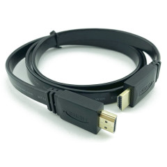 Шнур HDMI-HDMI 1м gold, плоский Cablexpert